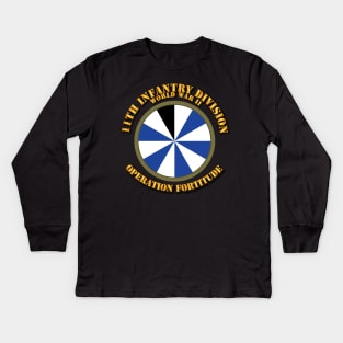 11th Infantry Division - WWII Kids Long Sleeve T-Shirt